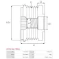 Poulie lente d’alternateur AS-PL UD21040(INA)AFP, BOSCH F00M599570, IKA 3.5531.1, INA 535034310, LITENS 318163, 517162, 920679