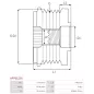 Poulie lente d’alternateur AS-PL UD19810AFP, BOSCH F00M391166, F00M591127, F00M599512, INA 5350285000, 535028510, F-232369.10