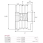 Poulie lente d’alternateur AS-PL UD11574AFP, CARGO 333698, IKA 3.5482.0, 3.5482.1, INA 5350227, 5350227000, 535022710, F-564626