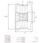 Poulie lente d’alternateur AS-PL UD101479AFP, LITENS 12655280