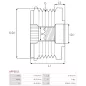 Poulie lente d’alternateur CARGO 233590 pour 332322, IKA 3.3581.0, 3.3581.1, INA 5350048000, 535004810, F-234637, F-234637.01