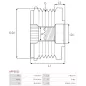 Poulie lente d’alternateur CARGO 235479, IKA 3.3582.0, 3.3582.1, INA 5350064000, 535006410, F-237481, F-237481.01, F-237481.02