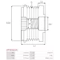 Poulie lente d’alternateur CARGO 238339, IKA 3.5366.1, INA 5350129000, 535012910, F-238419.02, F-239973.01, F-239973.02