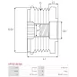 Poulie lente d’alternateur AS-PL UD13301AFP, BOSCH 1987945414, F00M147906, F00M991054, F00M992723, CARGO 231584, 330206, 333025