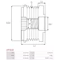 Poulie lente d’alternateur BMW 12317576515, CARGO 330473, IKA 3.5419.0, 3.5419.1, INA 535017800, 5350178000, 535017810