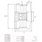 Poulie lente d’alternateur AS-PL UD101447AFP