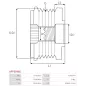 Poulie lente d’alternateur AS-PL UD101511AFP, ZNP 28944