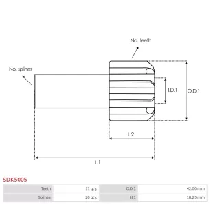 Kits de réparation de démarreur pour MITSUBISHI M003T67281, M2T56471,