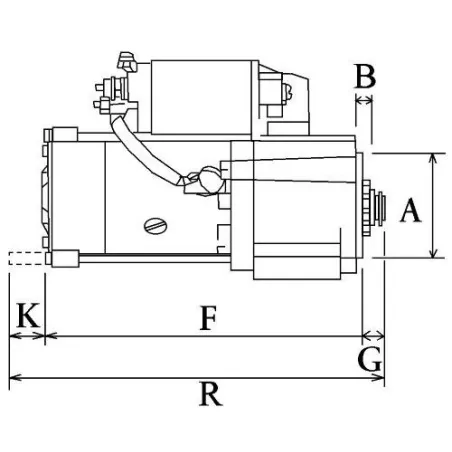 Anlasser 12 V, 2,5 kW, 15 Zähne, Yanmar 121256-77010, 129130-77010, 129136-77010, 129136-77011