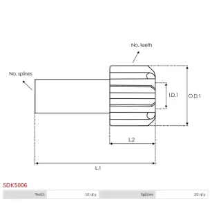 Kits de réparation de démarreur pour MITSUBISHI M002T66271, M002T66272