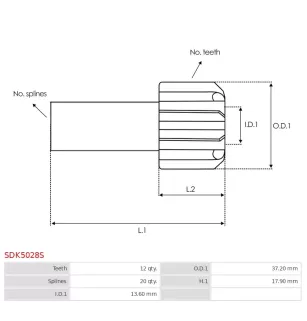 Kits de réparation de démarreur pour MITSUBISHI M002T78072, M2T78072,