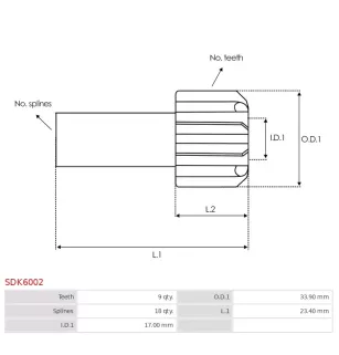 Kits de réparation de démarreur pour DENSO 2280005860, 2280005861, 228