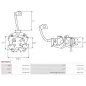 Porte-balais de démarreur pour BOSCH 0001362043, 0001362044, 0001362045, 0001362046