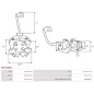 Porte-balais de démarreur pour BOSCH 0001368068, 0001368069, 0001368070