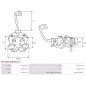 Porte-balais de démarreur pour BOSCH 0001367016, 0001367017, 0001367018