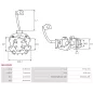 Porte-balais de démarreur pour BOSCH 0001110054, 0001110055, 0001110057, 0001110058