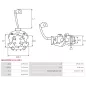 Porte-balais de démarreur pour BOSCH 0001110087, 0001110088, 0001110091, 0001110098