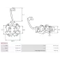 Porte-balais de démarreur pour BOSCH 9000331409, 9000331411, 9000331412