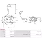 Porte-balais de démarreur pour BOSCH 0001107008, 0001107009, 0001107011, 0001107012