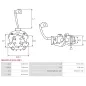 Porte-balais de démarreur pour BOSCH 0001110003, 0001110026, 0001110080, 0001110089