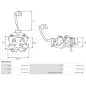 Porte-balais de démarreur pour BOSCH 0001372001, 0001372004, 0001372006, B001960018