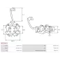 Porte-balais de démarreur pour BOSCH 0001371006, 0001371008, 0001371010, 0001371013