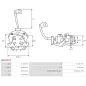 Porte-balais de démarreur pour BOSCH 0001223005, 0001223007, 0001223010, 0001223011