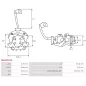 Porte-balais de démarreur pour BOSCH 0001223003, 0001223005, 0001223007, 0001223010