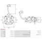 Porte-balais de démarreur pour BOSCH 0001230007, 0001230009, 0001230012, 0001230020