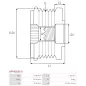 Poulie lente d’alternateur CARGO 235476, IKA 3.3563.1, INA 5350037000, 535003710, F-234359, F-234359.01, F-234359.02