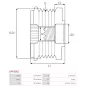 Poulie lente d’alternateur CARGO 235424 pour 335281, IKA 3.5418.1, INA 5350094000, 535009410, 535014510, 535024610, F-238163