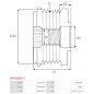 Poulie lente d’alternateur CARGO 238068 pour 332313, IKA 3.5353.0, INA 5350049000, 535004910, F-236001, F-236001.01