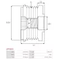 Poulie lente d’alternateur CARGO 235424 pour 335281, IKA 3.5418.1, INA 5350094000, 535009410, 535014510, 535024610, F-238163