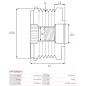 Poulie lente d’alternateur CARGO 235424 pour 335281, IKA 3.5418.1, INA 5350094000, 535009410, 535014510, 535024610, F-238163