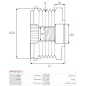 Poulie lente d’alternateur AS-PL UD11586AFP, CARGO 333696, IKA 3.5471.0, 3.5471.1, INA 5350225, 5350225000, 535022510, F-552714