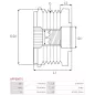 Poulie lente d’alternateur AS-PL UD101351AFP