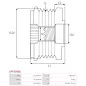 Poulie lente d’alternateur AS-PL UD101399AFP pour UD101425AFP, CHRYSLER 05264913AA, 5264913AA, IKA 3.5448.1, LITENS 920782