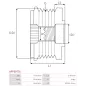 Poulie lente d’alternateur AS-PL UD101546AFP