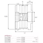 Poulie lente d’alternateur CARGO 230314 pour 332298, DENSO 021040-0970, IKA 3.3539.0, 3.3539.1, INA 5350024000, 535002410