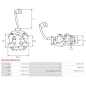 Porte-balais de démarreur pour BOSCH 0001109260, 0001109335, 0001109360, 0001109421