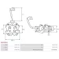 Porte-balais de démarreur pour BOSCH 0001364400, 0001364402, B001841010, B001841012