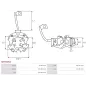 Porte-balais de démarreur pour BOSCH 0001510017