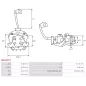 Porte-balais de démarreur pour BOSCH 0001142001, 0001142002, 0001142005, 0399703051