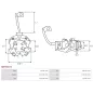 Porte-balais de démarreur pour BOSCH 0001413005, 0001414001, 0001414011, 0001414013