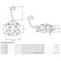 Porte-balais de démarreur pour BOSCH 0001109336, 0001109355, 0001109356, 0001109357