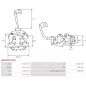 Porte-balais de démarreur pour BOSCH 0001116005, 0001116006, 0001116008, 0001116009