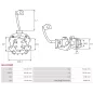 Porte-balais de démarreur pour BOSCH 0001148039, 0001153005, 0001153013