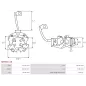 Porte-balais de démarreur pour BOSCH 0001211221