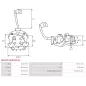 Porte-balais de démarreur pour BOSCH 0001115035