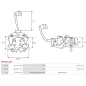 Porte-balais de démarreur pour BOSCH 0001330008